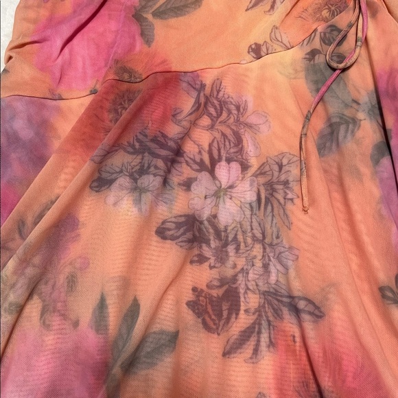 Maeve by Anthropologie Simone Floral Mesh Ruched Midi Dress – Size Large✨ - Picture 13 of 16